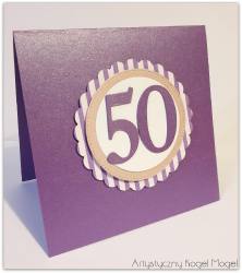 Zaproszenie na 50 urodziny w fiolecie