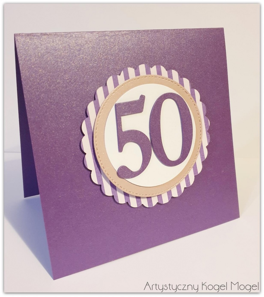 Zaproszenie na 50 urodziny w fiolecie